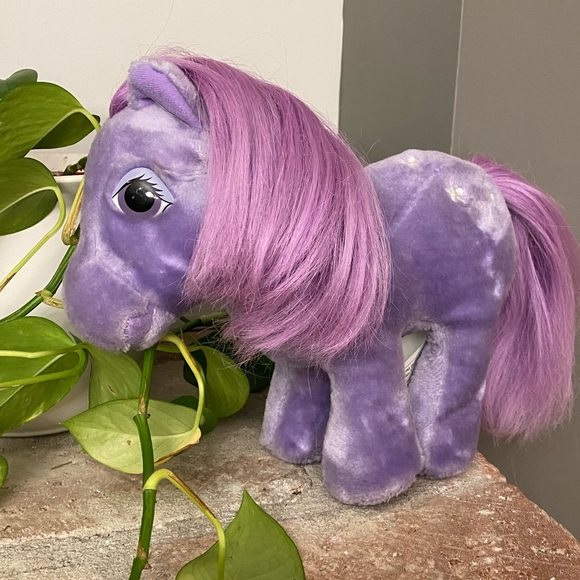 My Little Pony Other - 80s vintage My Little Pony plush Blossom purple with white stars Vintage MLP